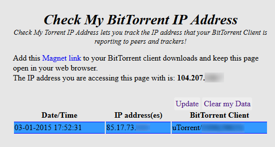 Tracking torrent tool to see your torrent IP address