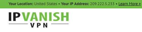 Check your IP address on IPVanish's website