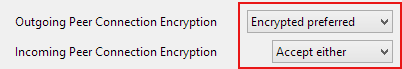 Tixati encryption enabled (optional)
