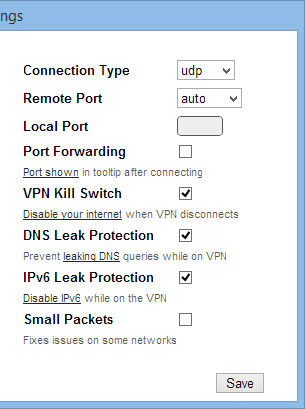 The ideal VPN settings for Tixati (using Private Internet Access as an example)