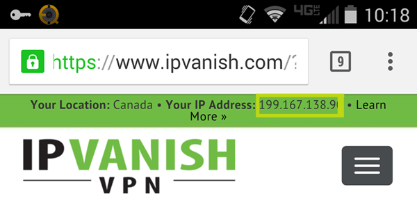Check your IP address with IPVanish's tool