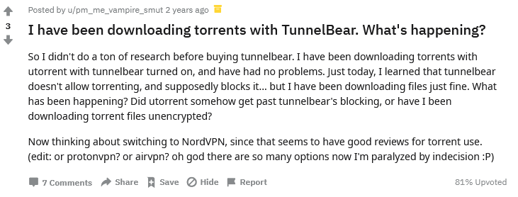 What you should know about using Tunnelbear VPN for torrenting. 1