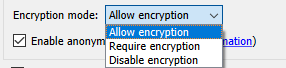Protocol encryption enabled in qBittorrent client